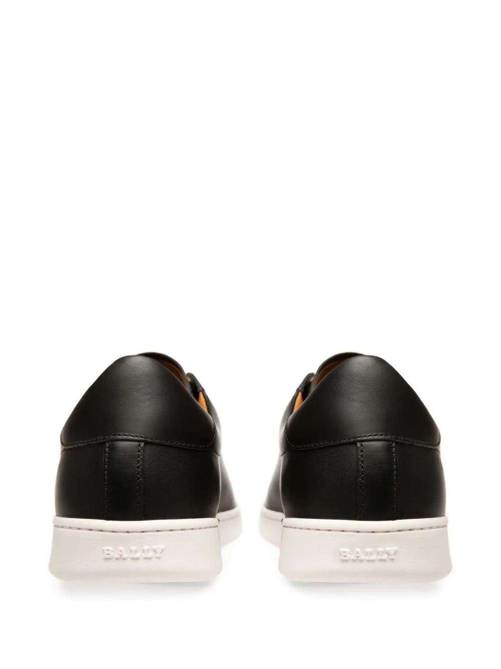 Bally Asher leren sneakers met logo-reliëf Zwart