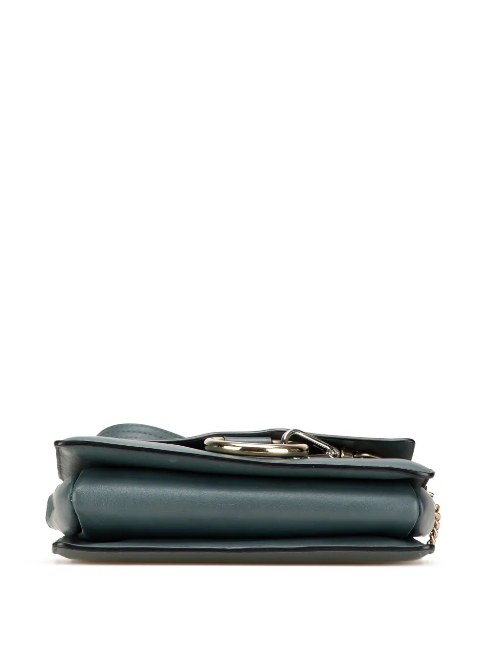 Pre-owned Chloé 2010-2024 Small Suede And Calfskin Faye Crossbody Bag In Blue