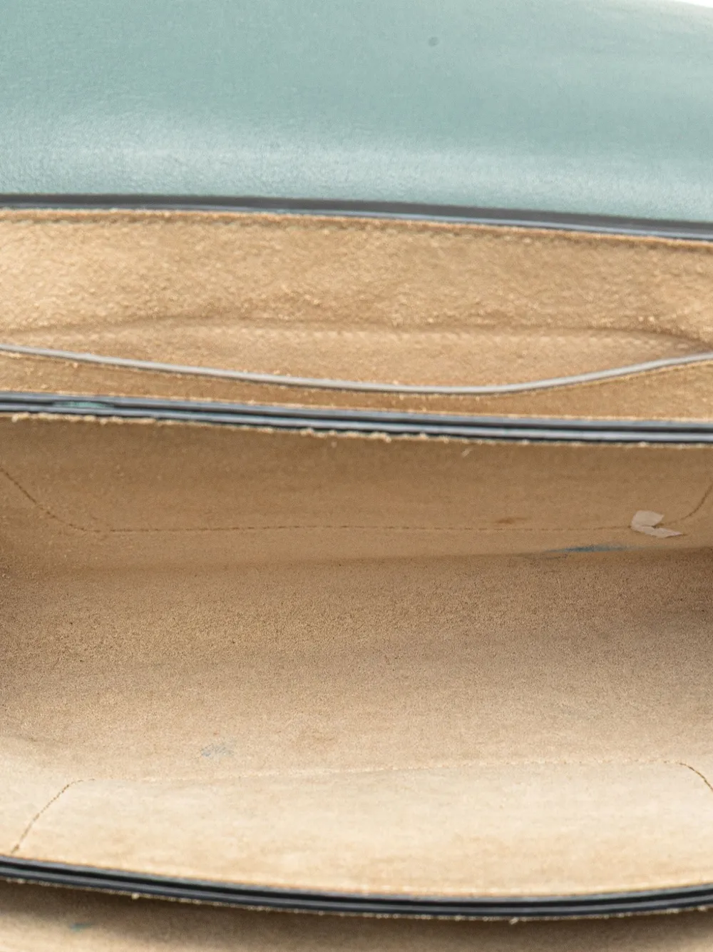 Pre-owned Chloé 2010-2024 Small Suede And Calfskin Faye Crossbody Bag In Blue