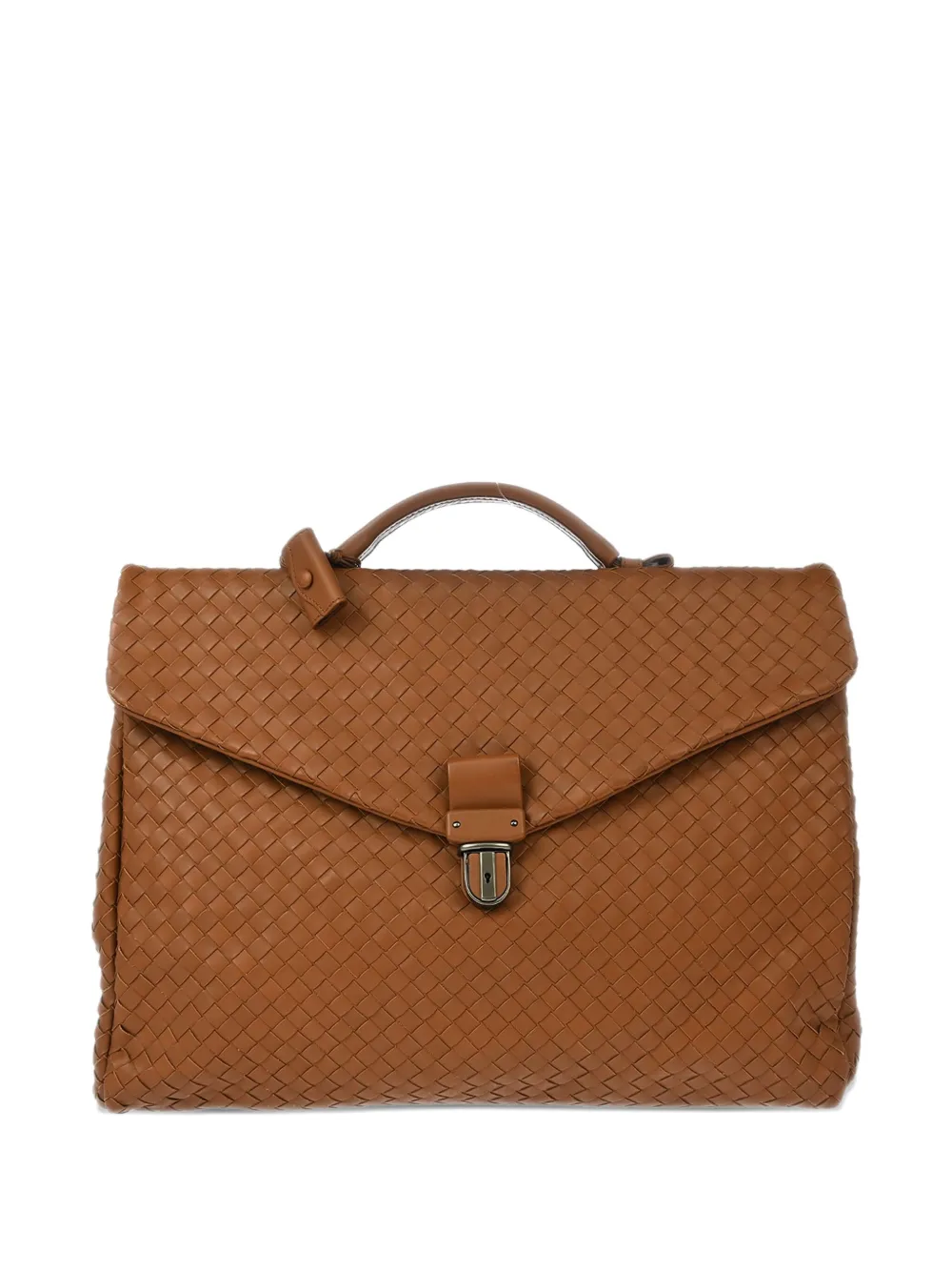 Bottega Veneta Pre-Owned 1990-2000s Intrecciato briefcase - ブラウン Bottega Veneta Pre-Owned 1990-2000s Intrecciato briefcase - ブラウン