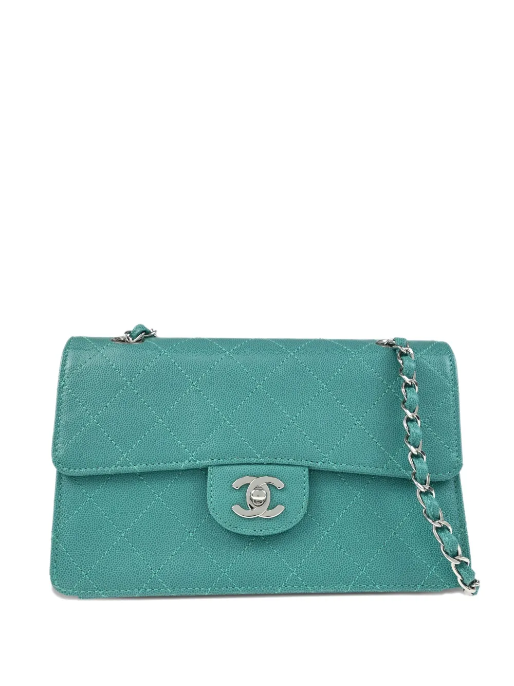 CHANEL Pre-Owned 1998 シングルフラップ ショルダーバッグ - グリーン CHANEL Pre-Owned 1998 シングルフラップ ショルダーバッグ - グリーン