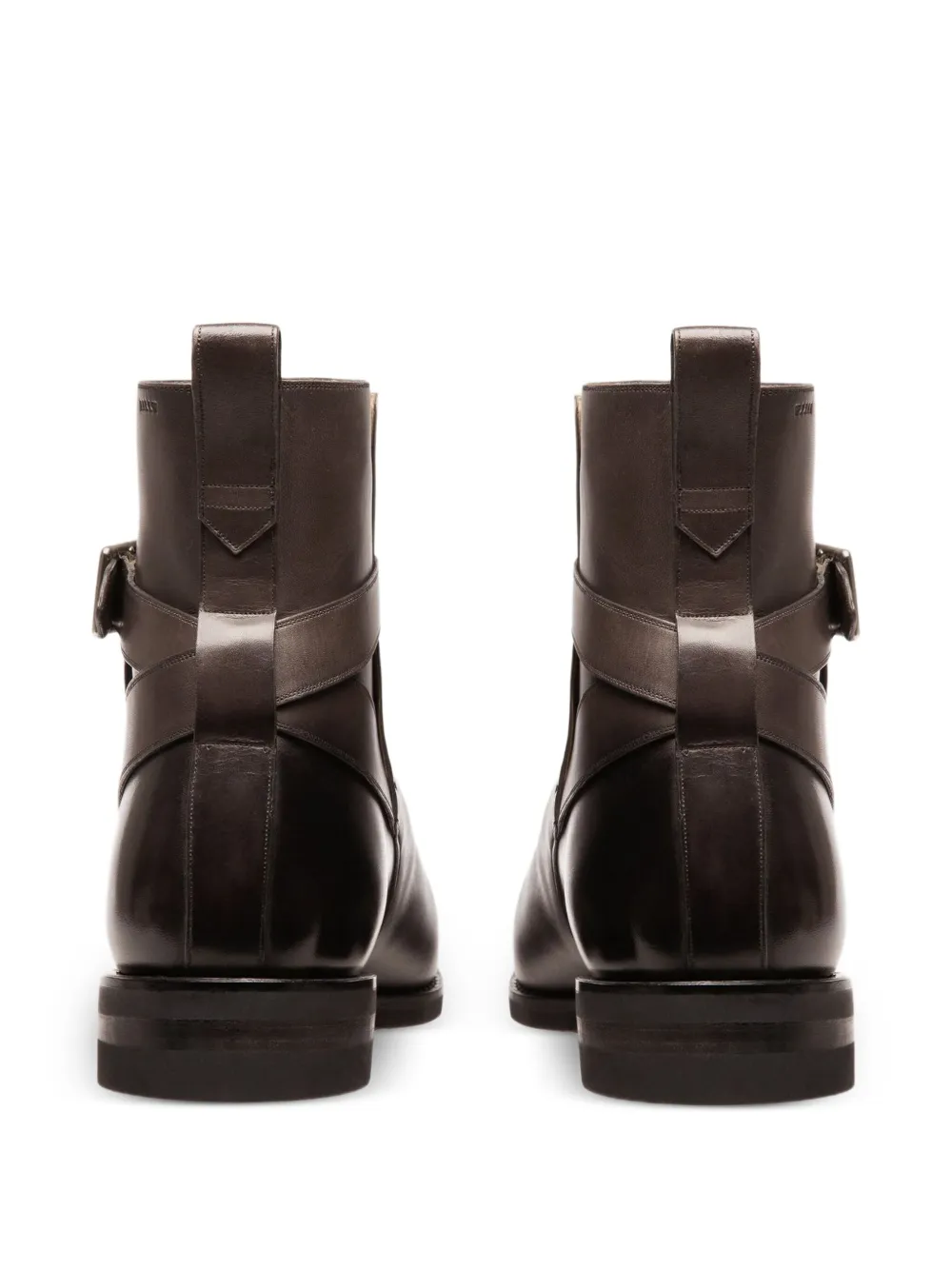 Bally Scaviel leren laarzen met gespbandje Bruin