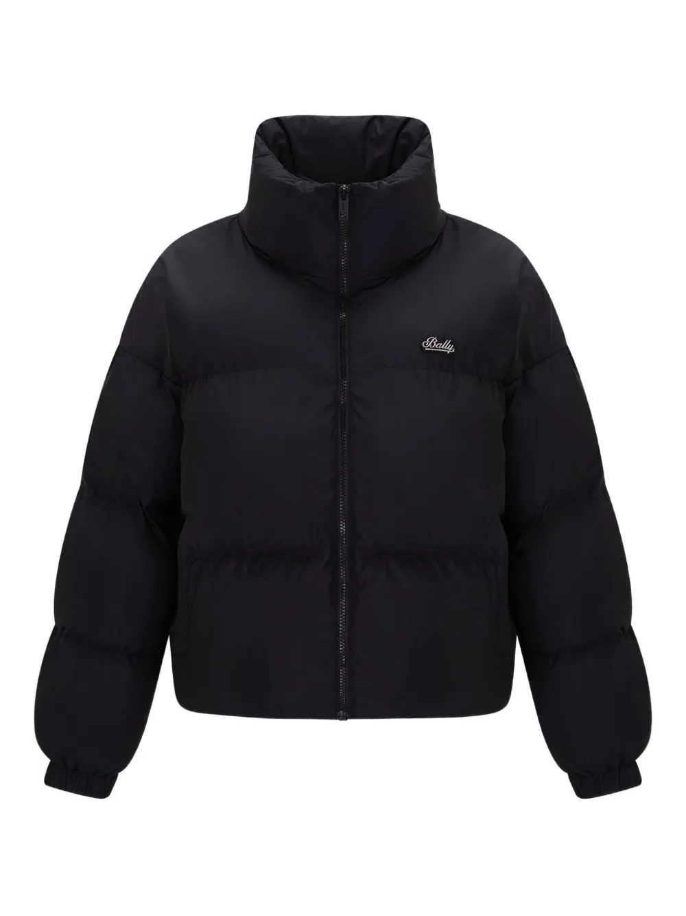 Bally Gewatteerd donsjack met logo Zwart