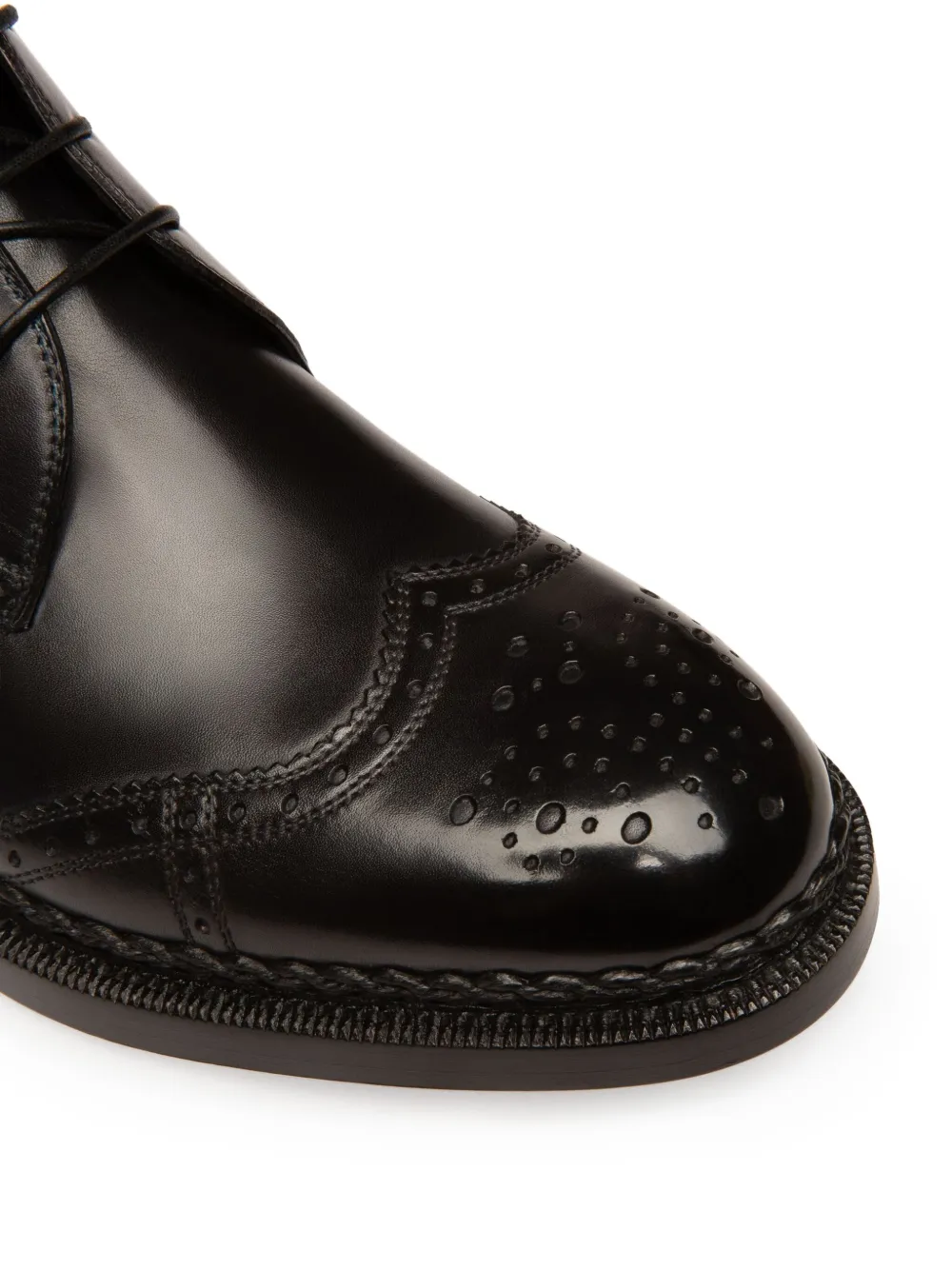 Bally Oktavio leather brogue boots Black