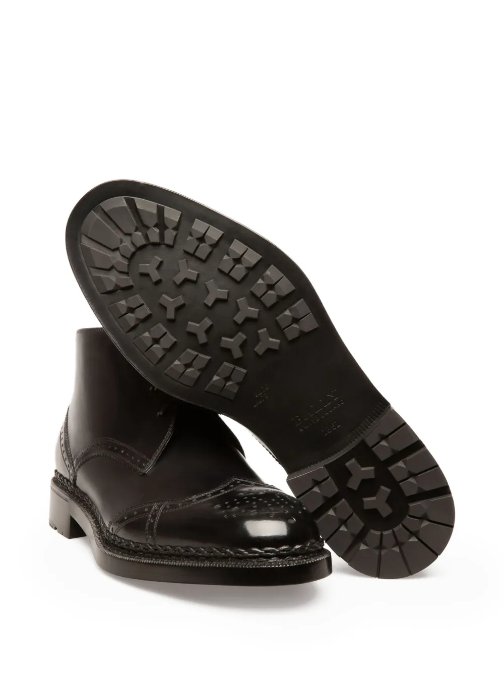 Bally Oktavio leather brogue boots Black