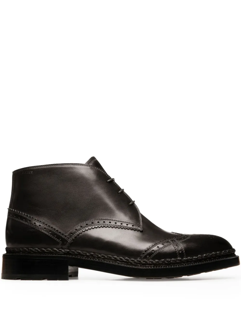 Bally Oktavio leather brogue boots Black