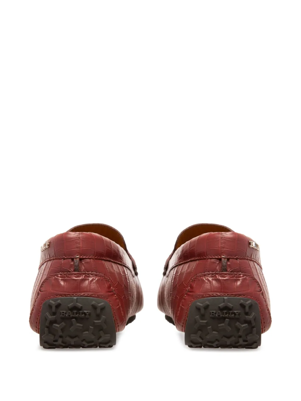 Bally Palan crocodile-effect loafers - Rood