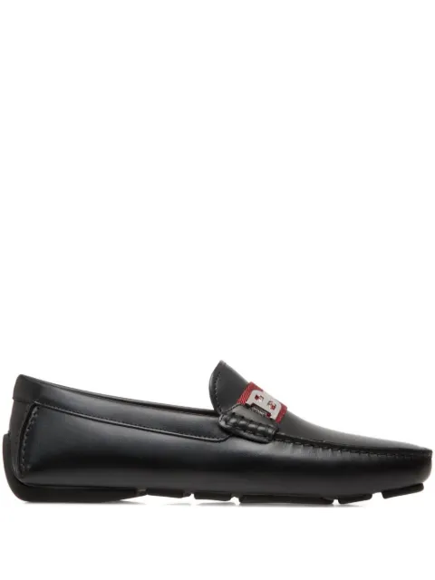 Bally Mocassini in pelle con placca logo
