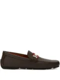 Bally grained-leather logo-plaque loafers - Brown