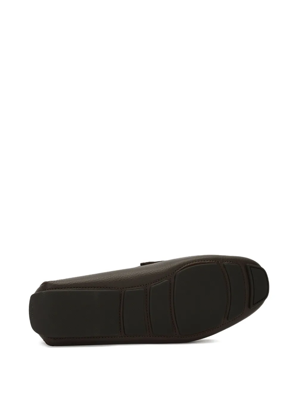 Bally grained-leather logo-plaque loafers Brown