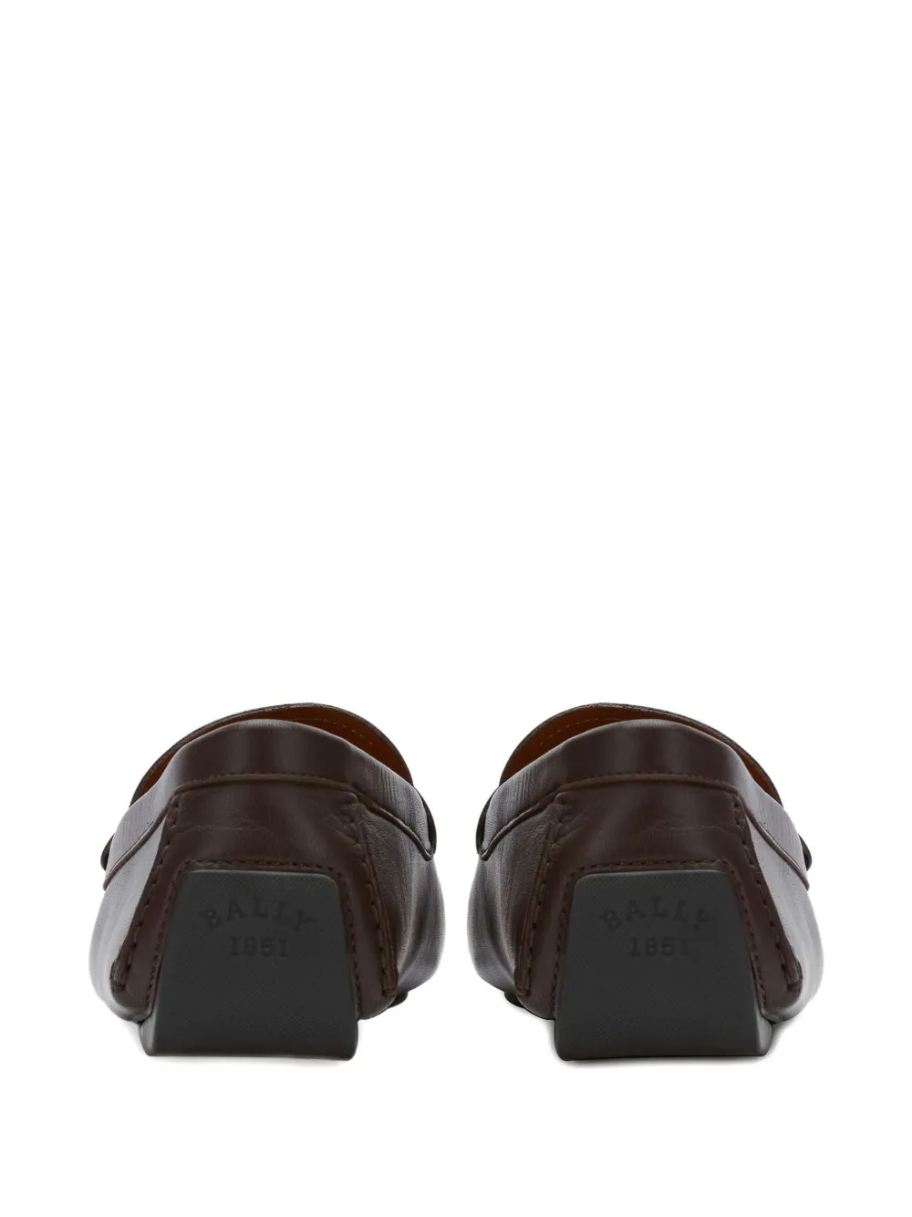 Bally saddle-strap leather loafers Brown
