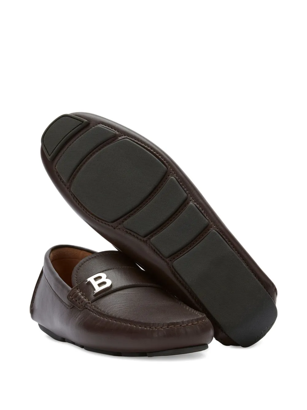Bally saddle-strap leather loafers Brown