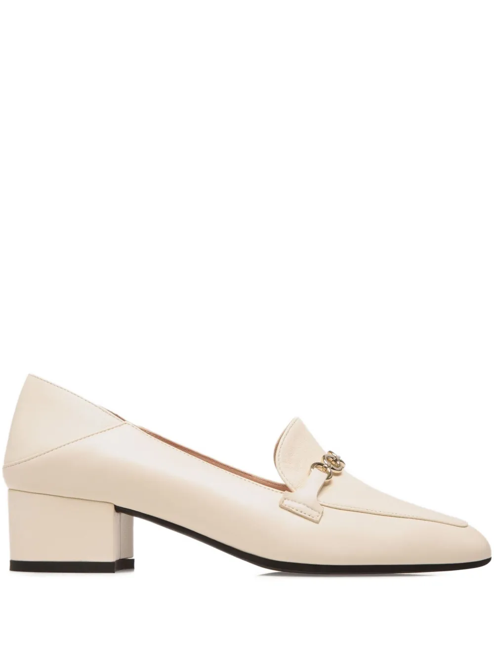 Bally chain-embellished leather pumps White