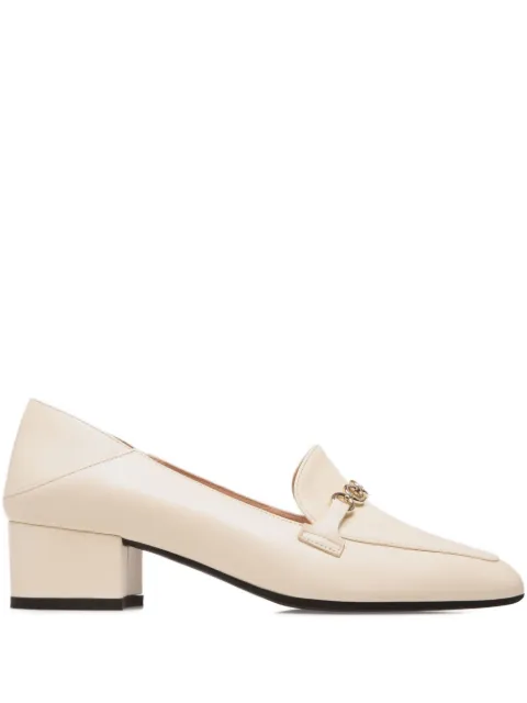 Bally chain-embellished leather pumps