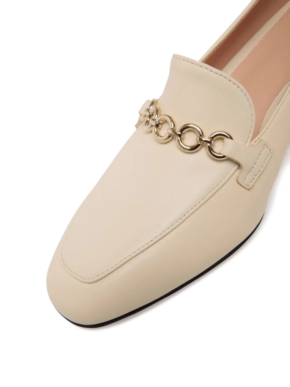 Bally chain-embellished leather pumps White