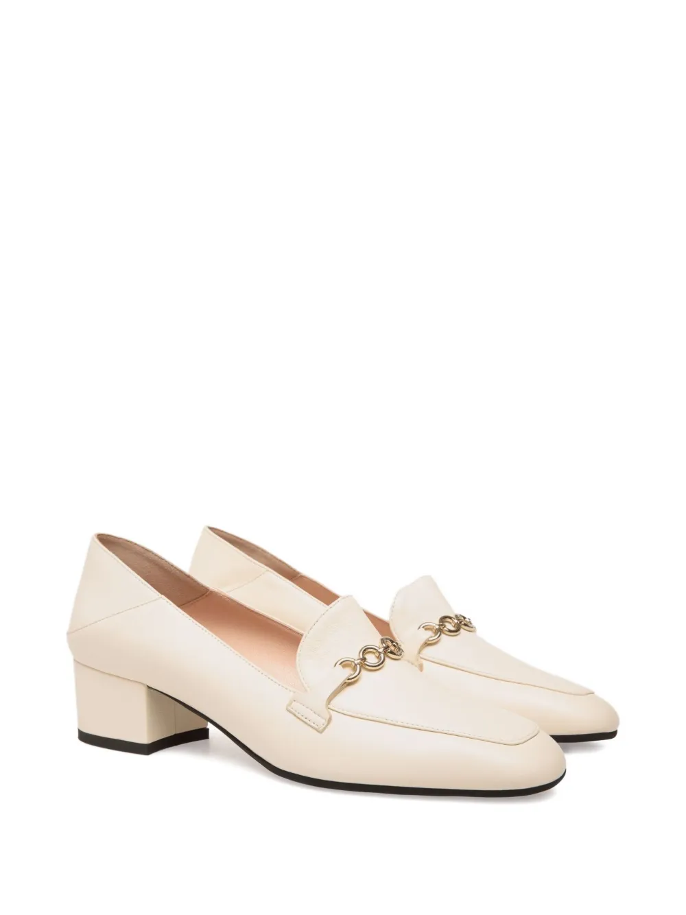 Bally chain-embellished leather pumps White