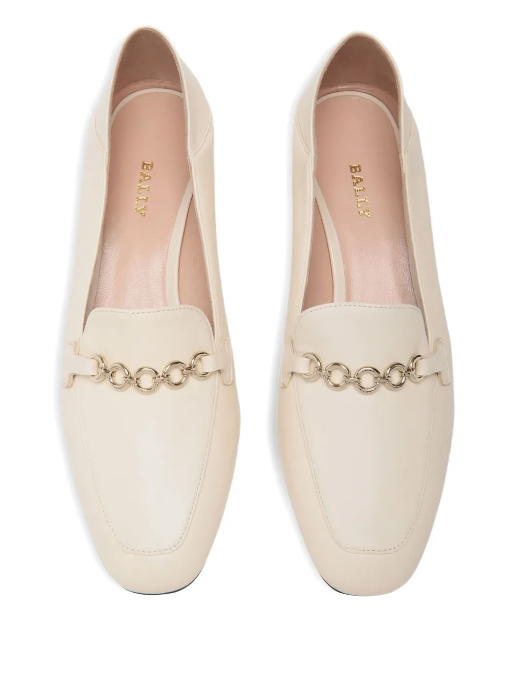 Bally chain-embellished leather pumps White