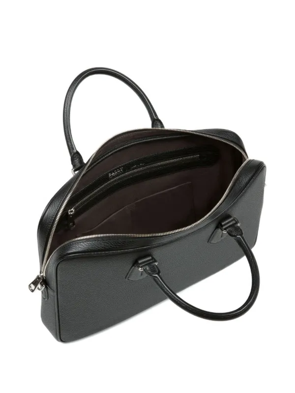 Bally ストライプ レザービジネスバッグ | ブラック | FARFETCH JP