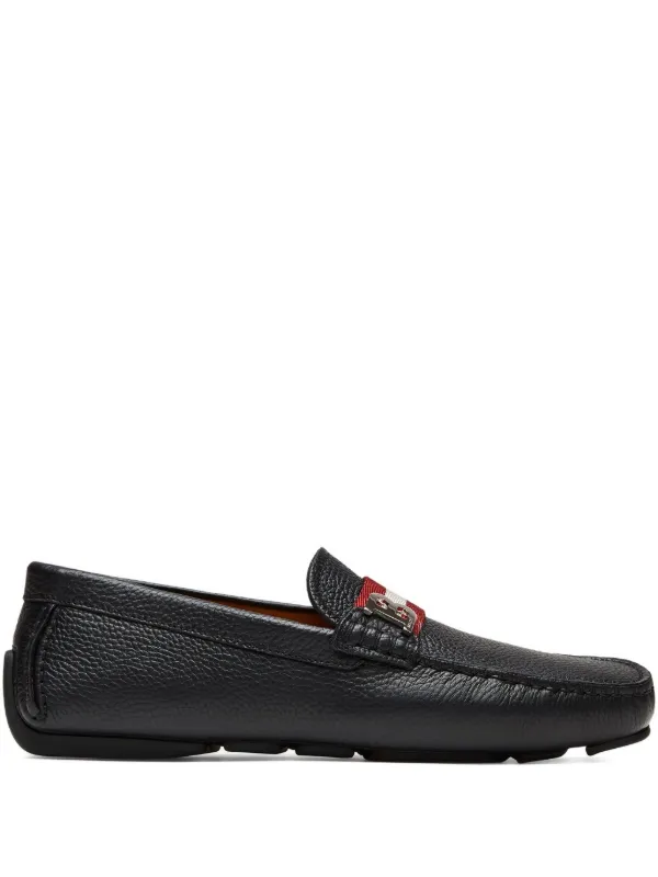 サンダル Bally Men's Black Leather Loafers 60030326058-F561 Bally Leather Loafers | Black | FARFETCH