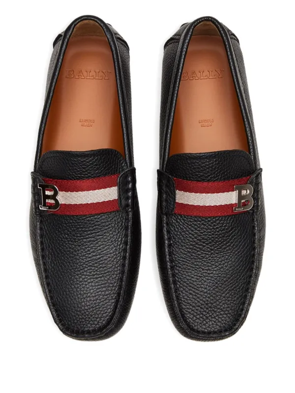 サンダル Bally Men's Black Leather Loafers 60030326058-F561 BALLY Men's Black Loafer Shoe Size 41 UK 7 (Insole 26.5 Cm