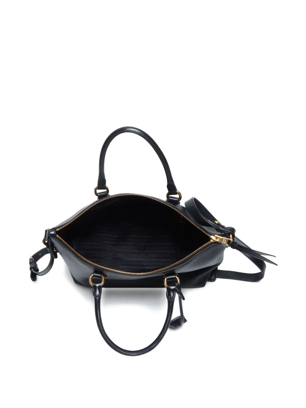 Pre-owned Prada 2010s Logo-embossed Leather Tote Bag