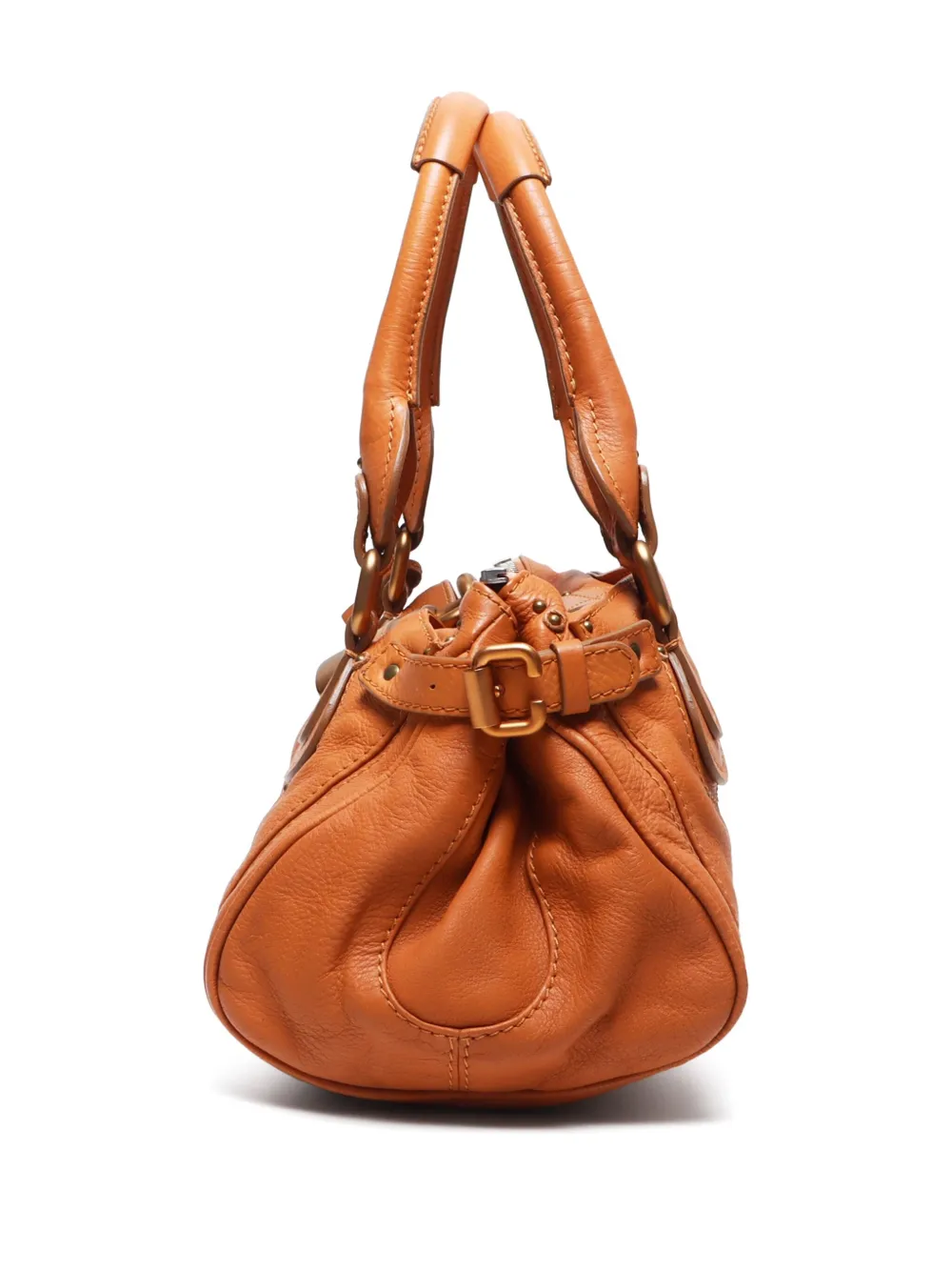 Pre-owned Chloé 2010s Paddington Padlock Leather Hand Bag