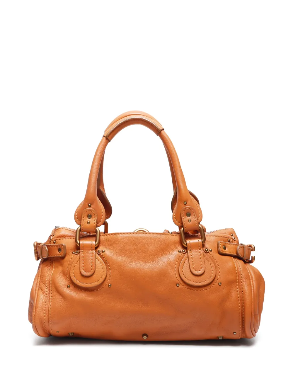 Pre-owned Chloé 2010s Paddington Padlock Leather Hand Bag