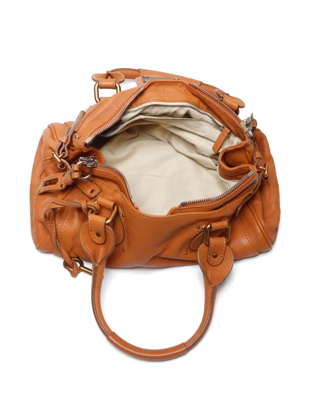 Pre-owned Chloé 2010s Paddington Padlock Leather Hand Bag