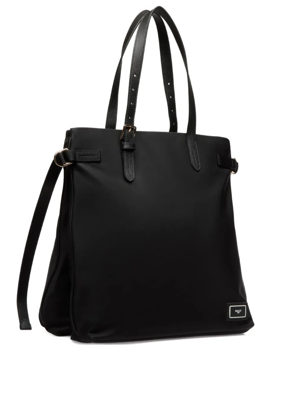 Bally Shopper met logo applicatie Zwart