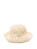 MC2 Saint Barth daisy-embroidered sun hat - Neutrals