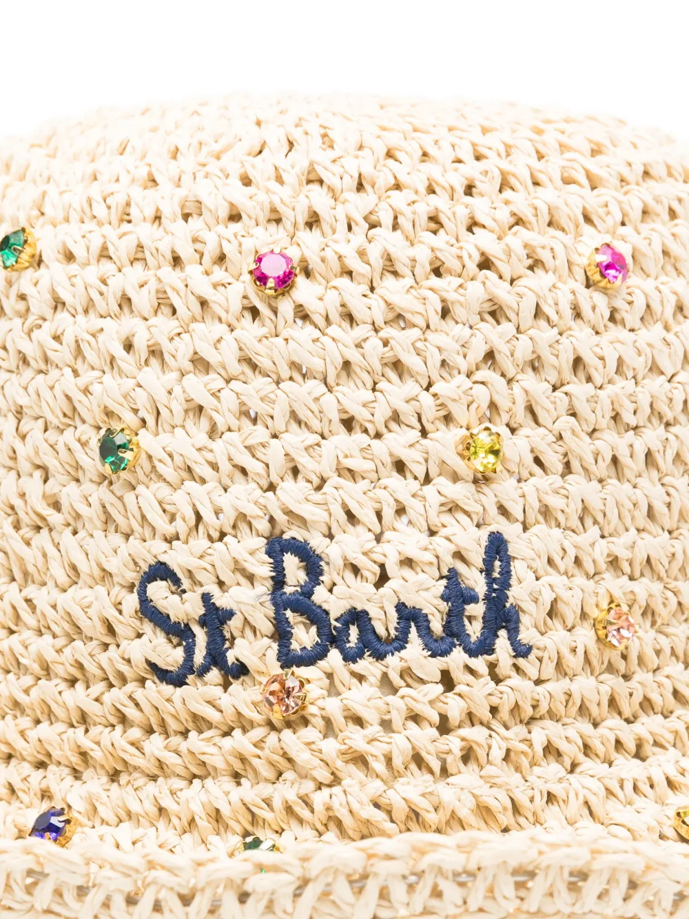 MC2 Saint Barth Verfraaide zonnehoed Beige