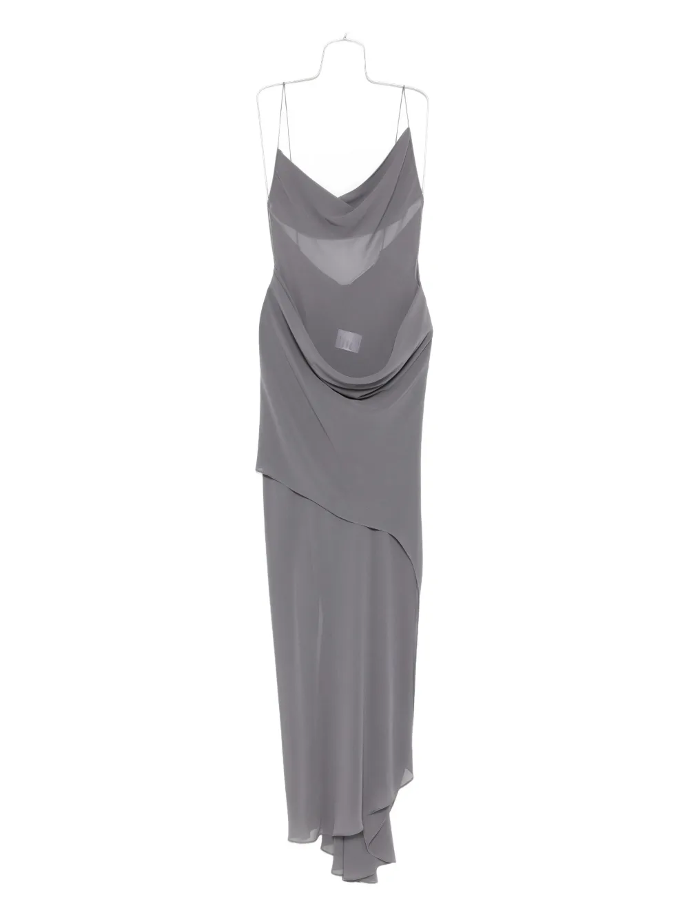 cowl-neck draped dress
