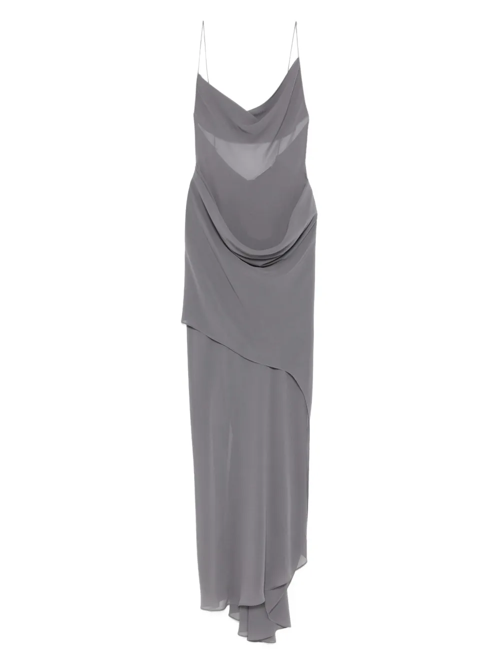 Christopher Esber cowl-neck draped dress Grijs