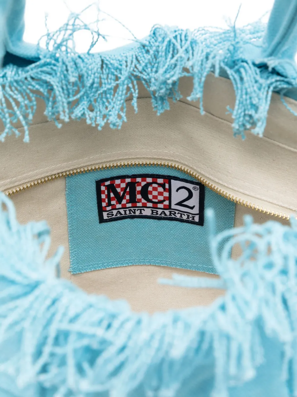 MC2 Saint Barth Vanity fringed tote bag Blauw