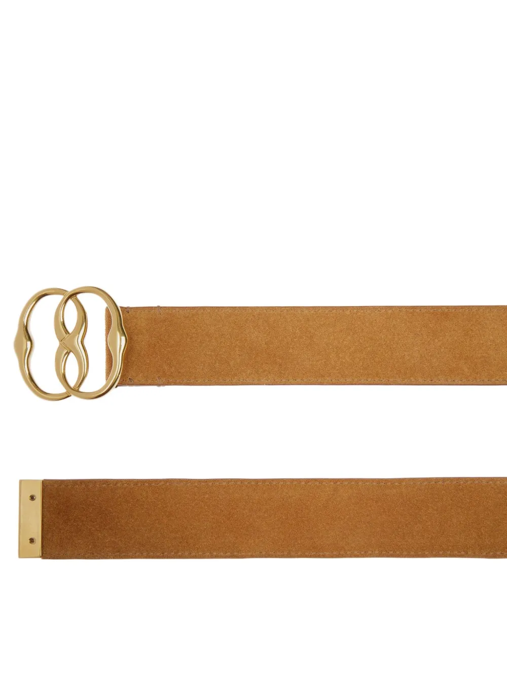 Bally Suède leren riem met gesp - Bruin
