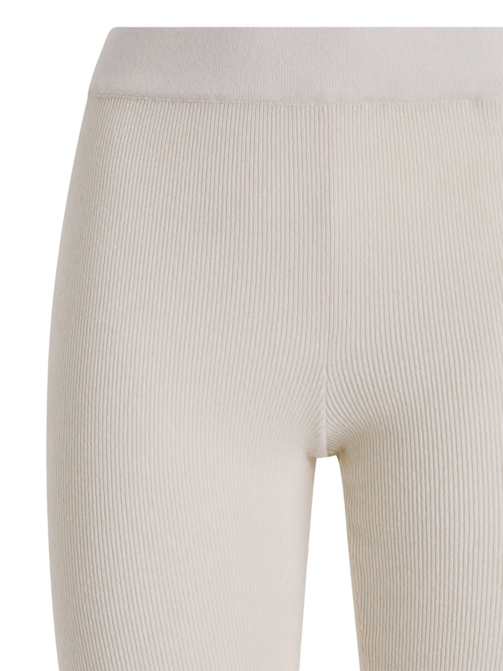 Bally Geribbelde legging Wit