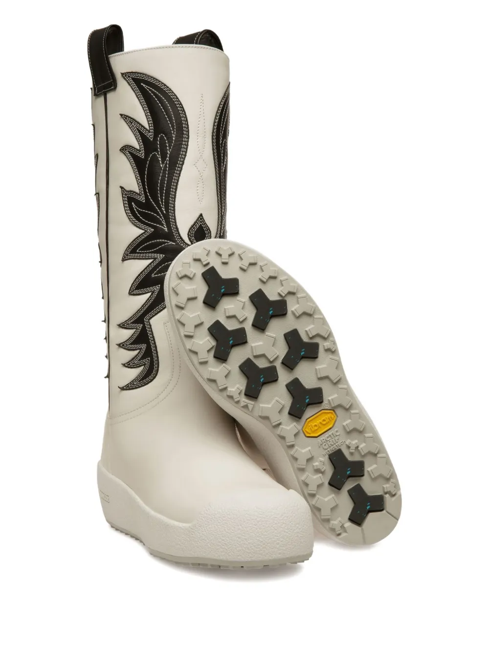 Bally Leren laarzen met vleugeldetail Wit