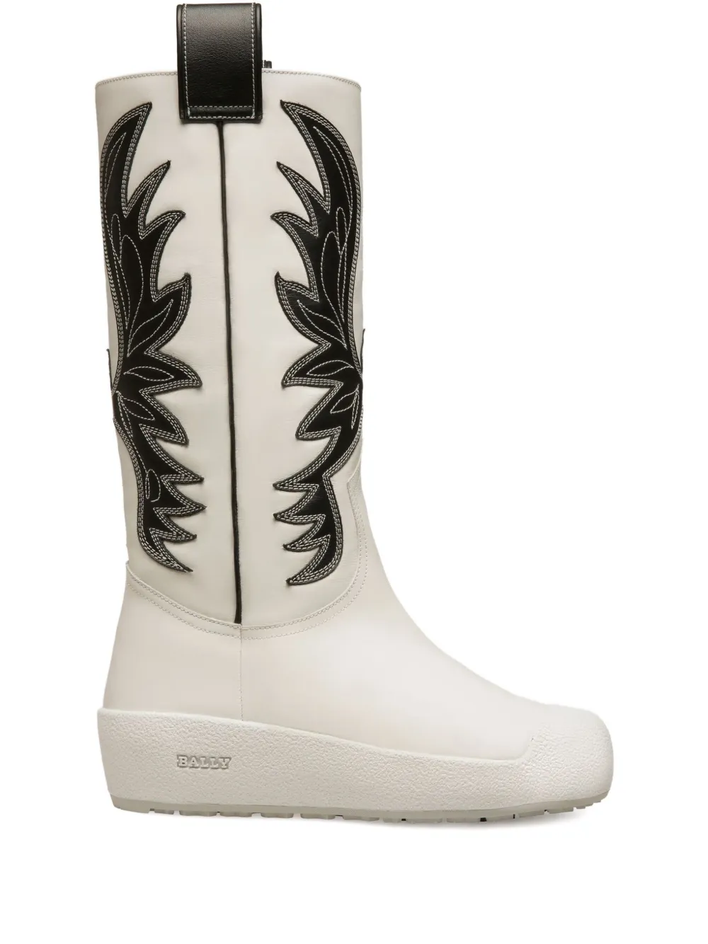 Bally Leren laarzen met vleugeldetail Wit