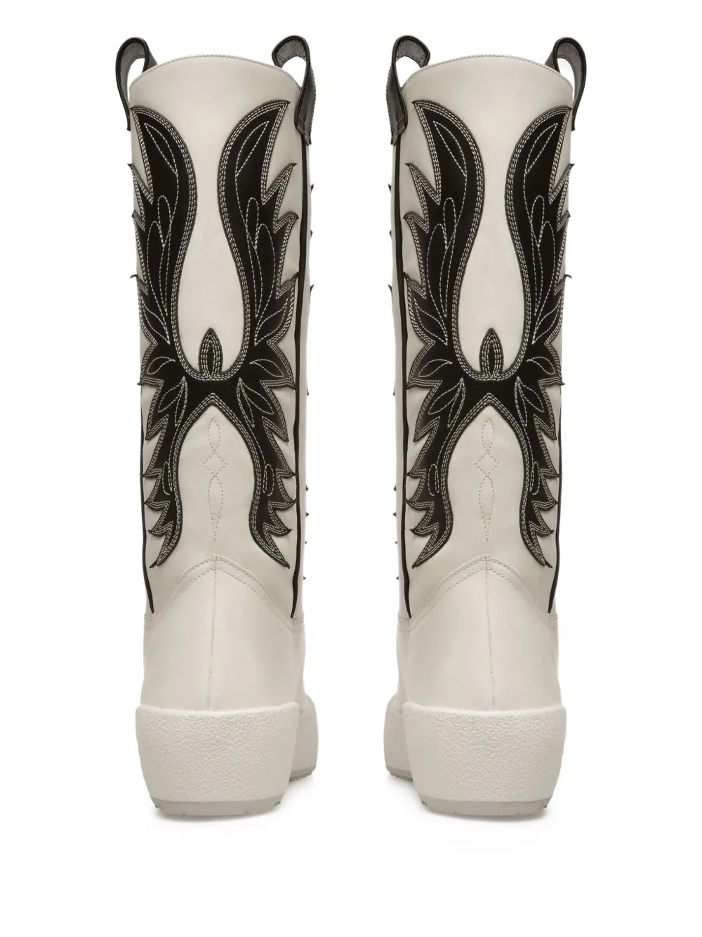 Bally Leren laarzen met vleugeldetail Wit