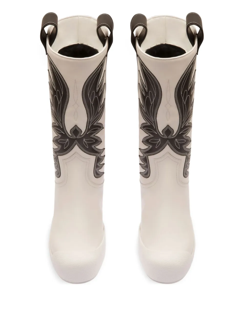 Bally Leren laarzen met vleugeldetail Wit