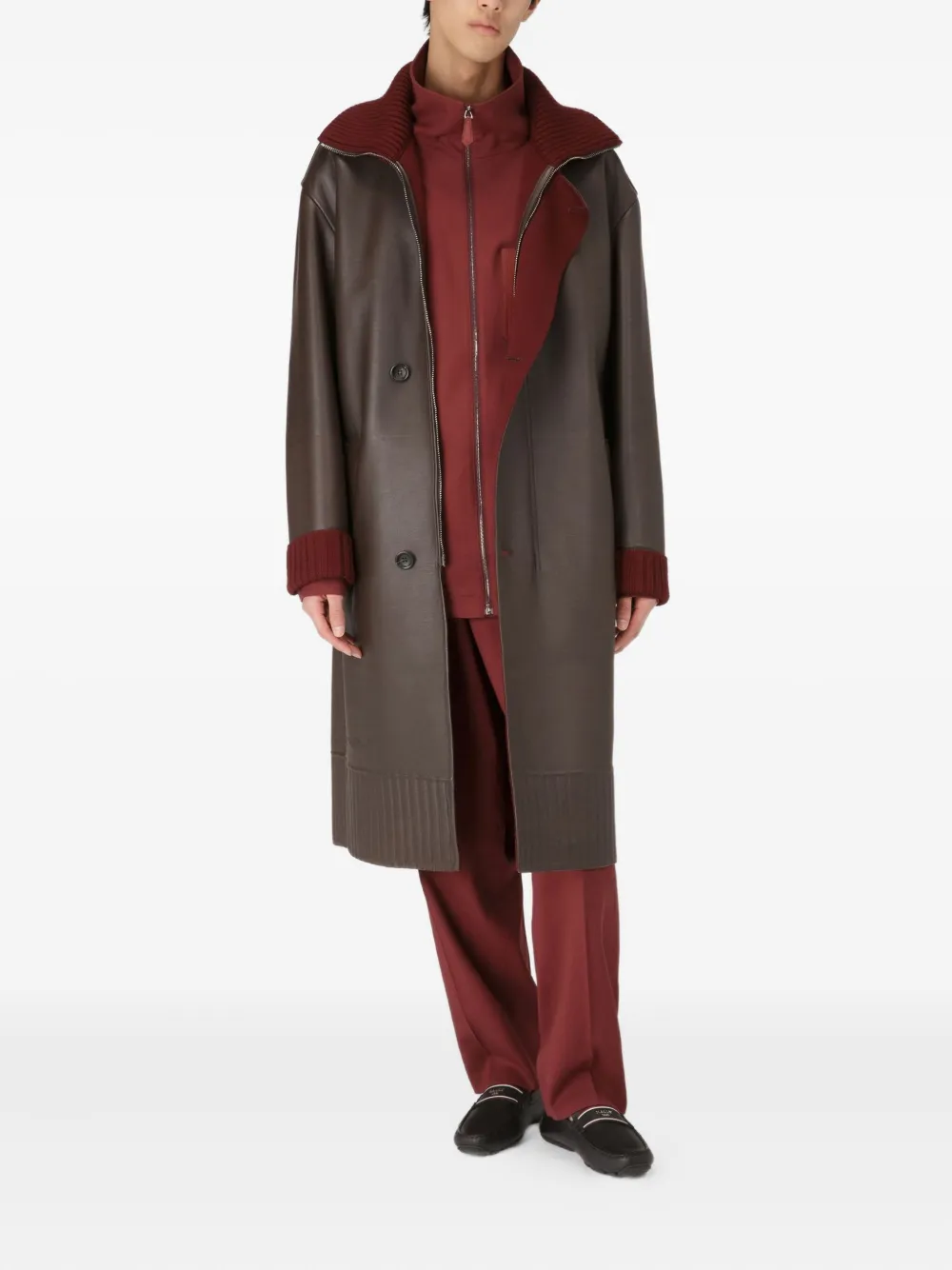 Bally Pilot Driver loafers met leren streep Zwart