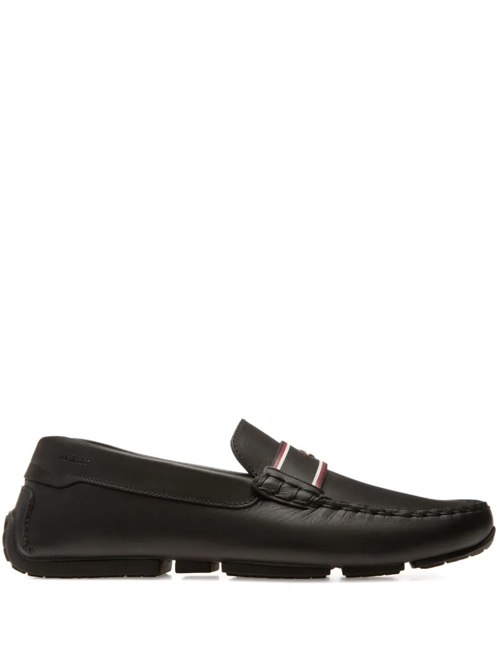 Bally Pilot Driver loafers met leren streep Zwart