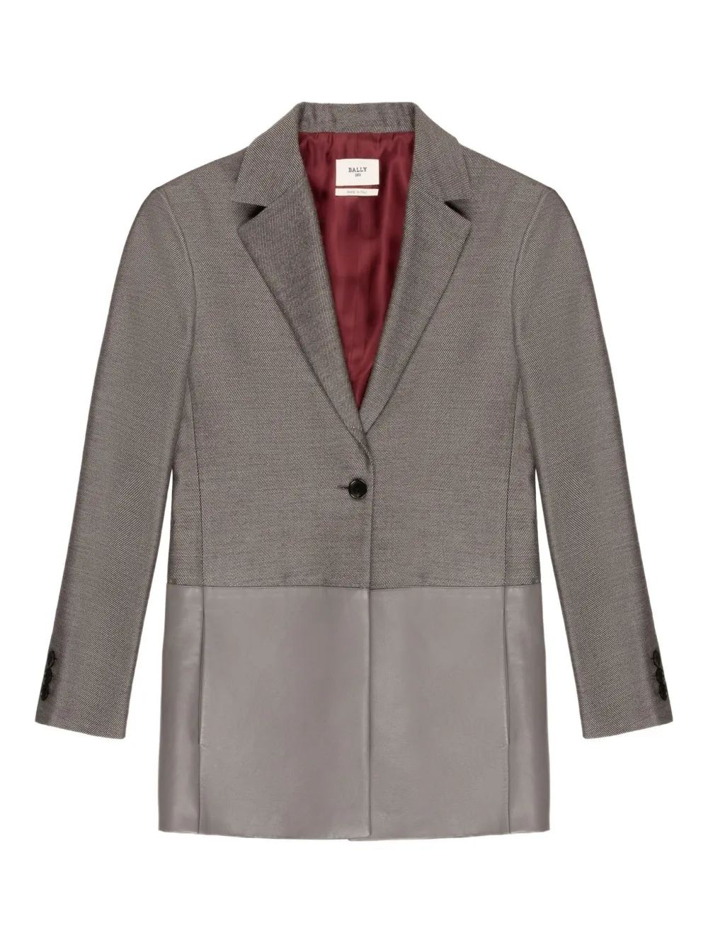 Bally panelled single-breasted blazer Grijs