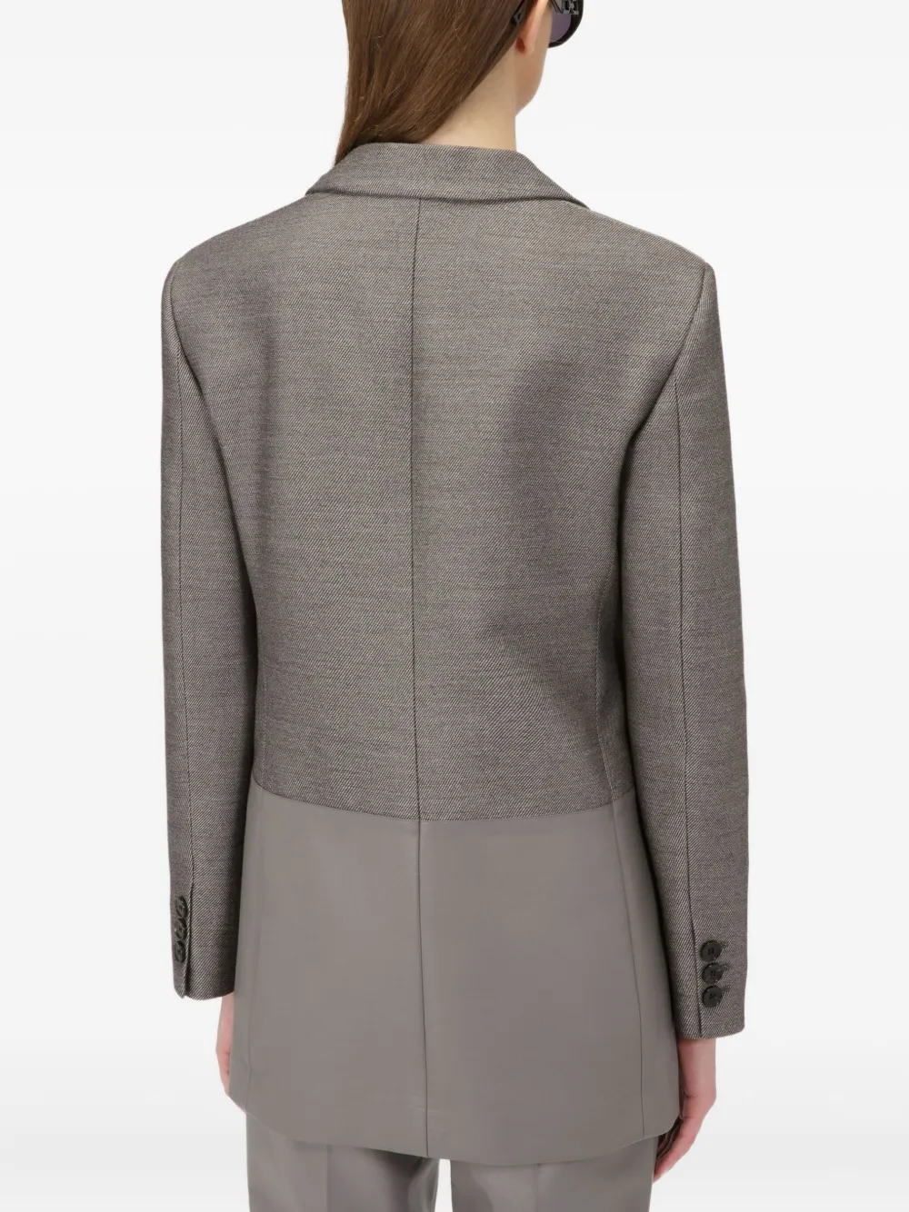 Bally panelled single-breasted blazer Grijs