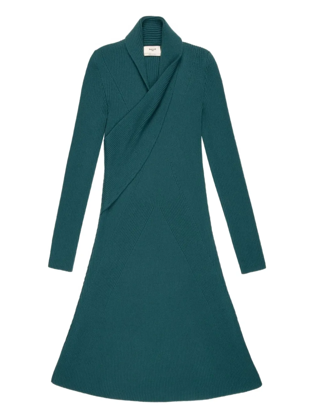 Bally ribbed wool dress Groen