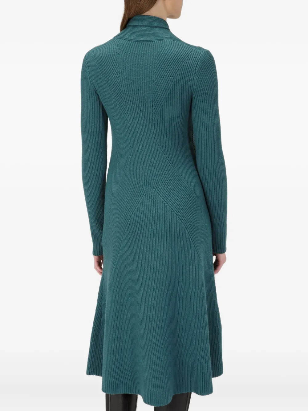 Bally ribbed wool dress Groen