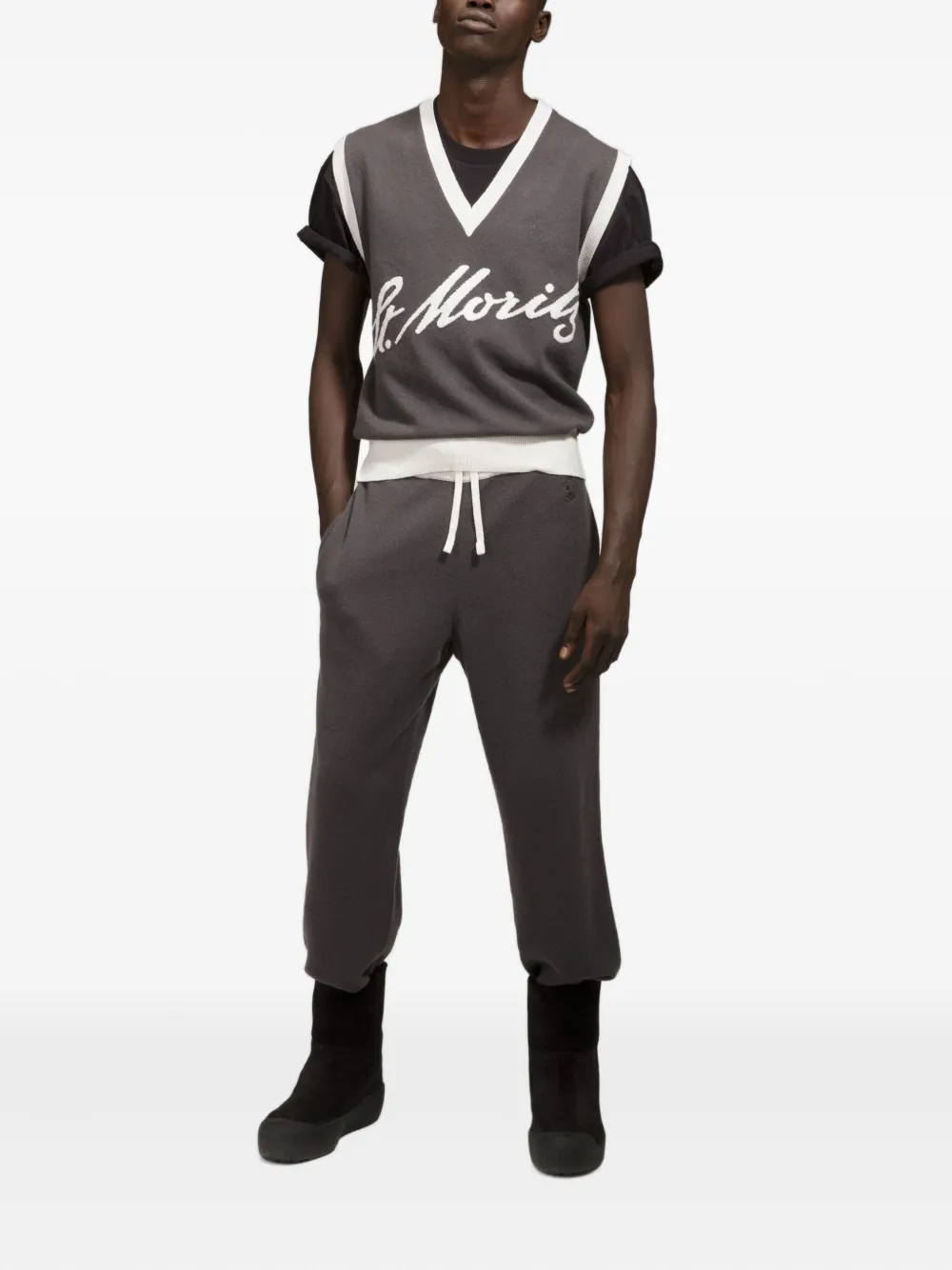 Bally Kasjmier broek met contrasterende tailleband Grijs
