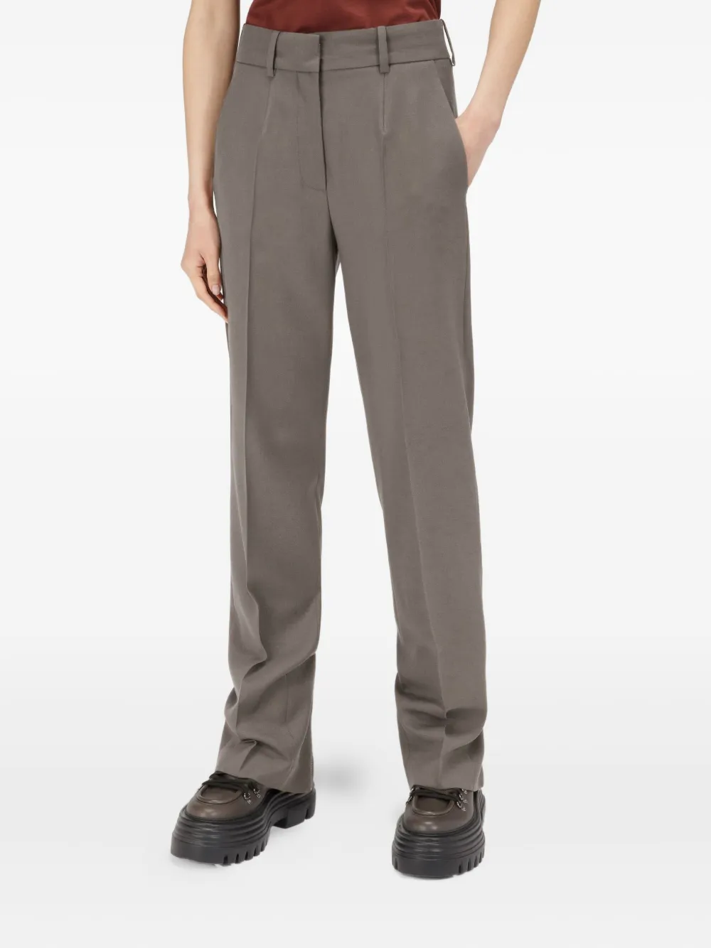 Bally zip-detail trousers Grijs