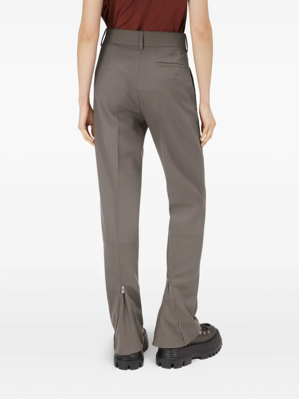 Bally zip-detail trousers Grijs