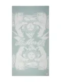Bally graphic-print fleece blanket - Blue